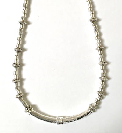 Seductive Silver Curve Necklace