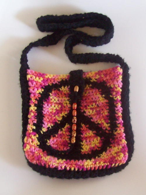 Peace Sign Shoulder Bag