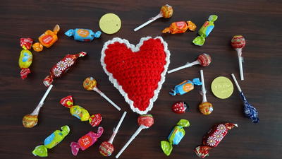 Crochet Heart Pin Cushion