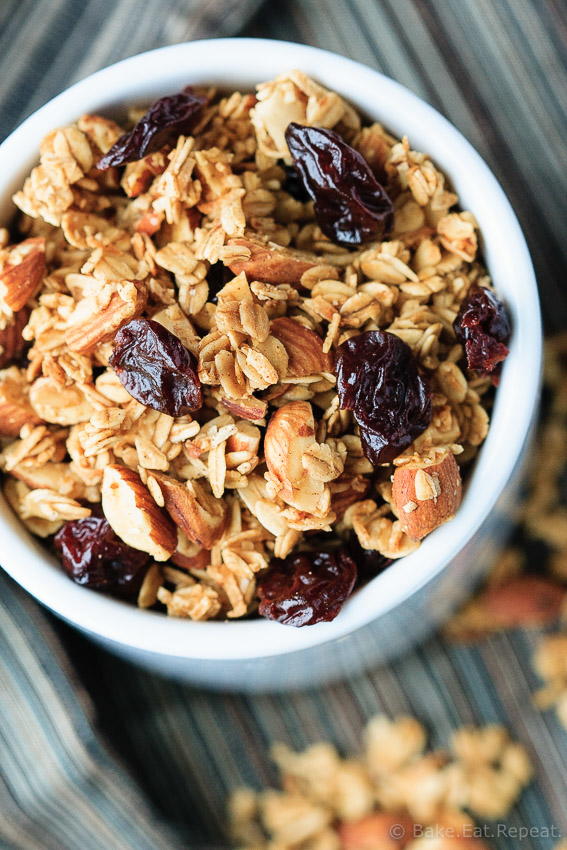 Cherry Almond Granola | FaveHealthyRecipes.com