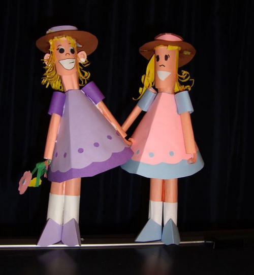 Little Girl 3D Paper Dolls AllFreePaperCrafts