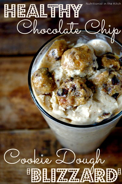 Healthy Chocolate Chip Cookie Dough Blizzard