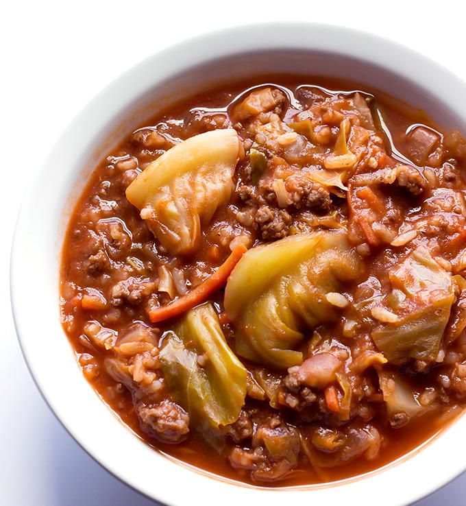 Healthy Unstuffed Cabbage Roll Soup Unstuffed Cabbage Roll Soup | FaveHealthyRecipes.com