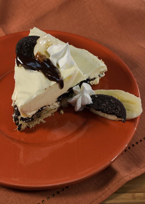 No Bake Overnight Banana Oreo Cream Pie