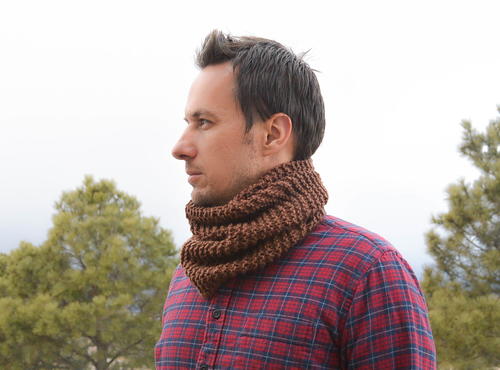 Men's Woodsy Knit Cowl Pattern
