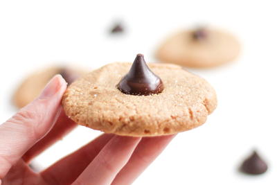 Healthy Peanut Butter Blossom Cookies