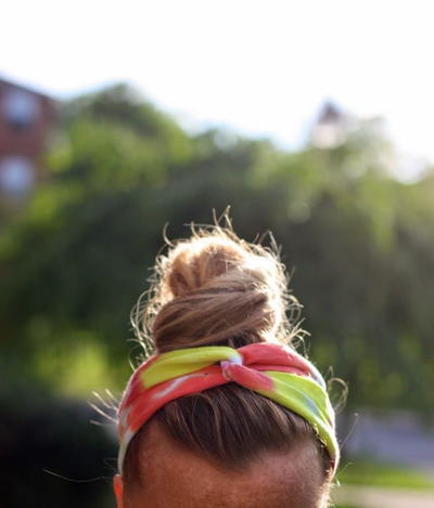 Tie-Dyed T-Shirt DIY Headbands