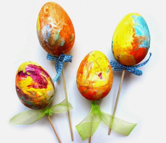 DIY Easter Eggs on a Stick