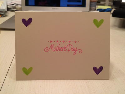 Simple and Sweet Stamped Mother's Day Card
