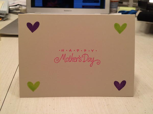 Simple and Sweet Stamped Mothers Day Card