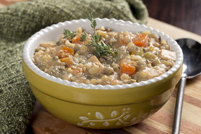 Lighter Chicken & Wild Rice Soup