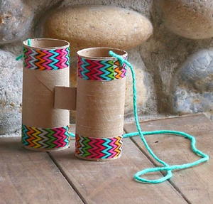 Toilet Paper Roll Binoculars Craft | AllFreeKidsCrafts.com