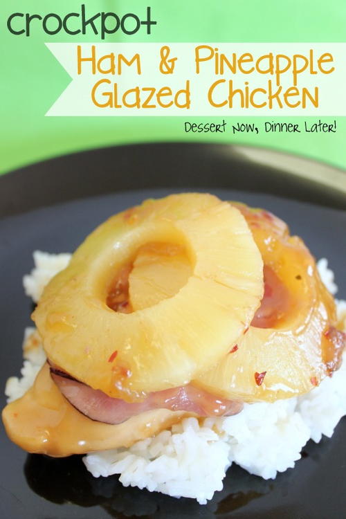 Slow Cooker Ham and Pineapple Glazed Chicken