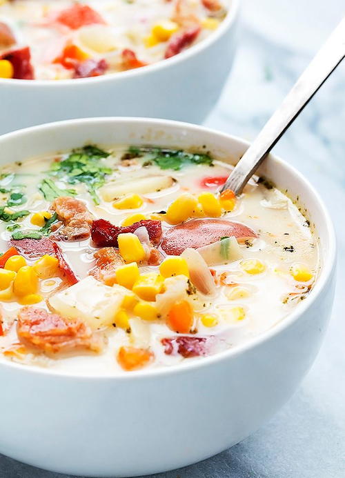 Slow Cooker Potato Bacon Corn Chowder