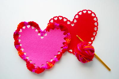 Felt Crochet Heart Pattern
