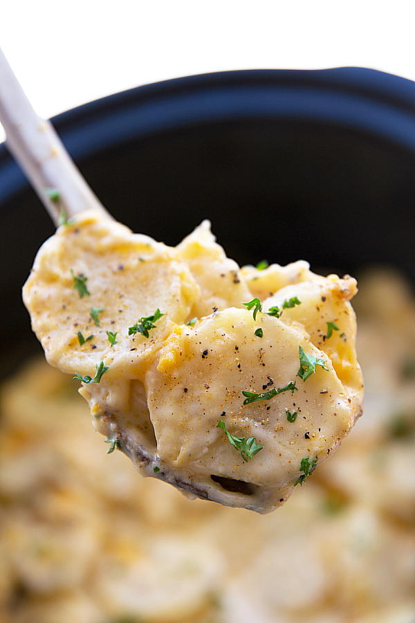 Ultimate Slow Cooker Cheesy Potatoes | FaveSouthernRecipes.com