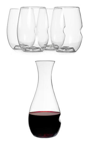 GoVino Shatterproof Wine Glass and Decanter Set