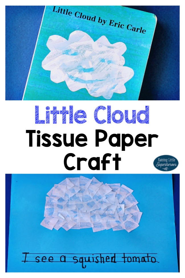 Little Cloud Tissue Paper Craft | AllFreeKidsCrafts.com