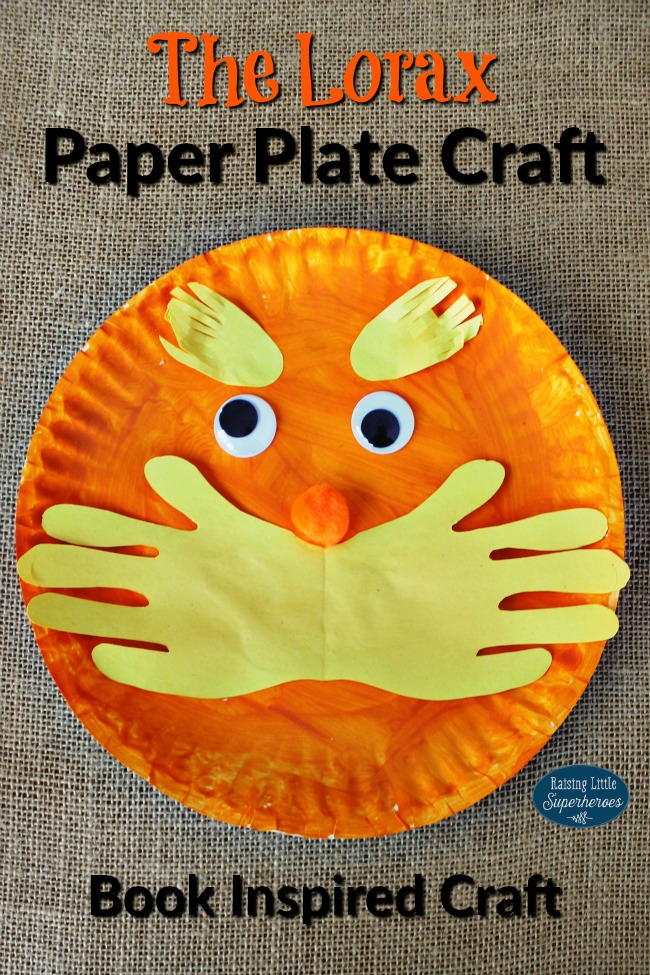 The Lorax Paper Plate Craft | AllFreeKidsCrafts.com