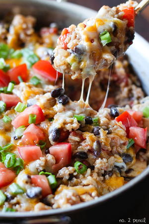 One-Pan Chipotle-Style Chicken Burrito Bowls