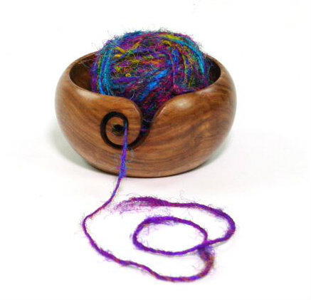 Handmade Wooden Yarn Bowl