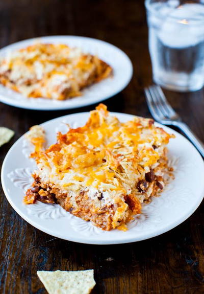 Chips, Cheese, and Chili Casserole