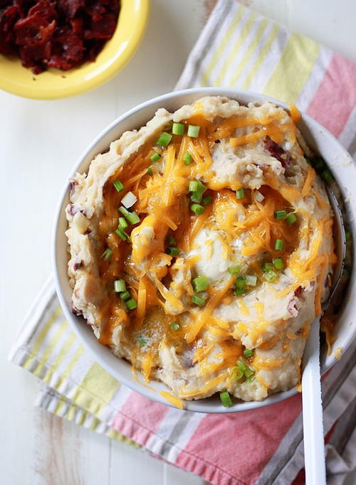 Slow Cooker Loaded Mashed Potatoes