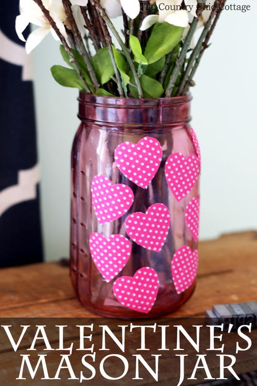 Cute Valentine's Day Mason Jar