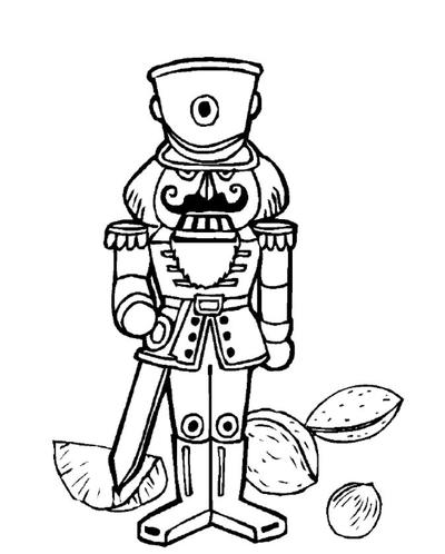 Nutcracker, Bells, and More Christmas Coloring Pages