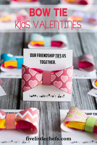 Cute and Easy Bow Tie Kids Valentine