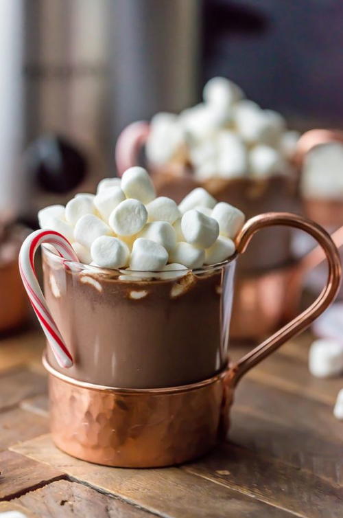 Creamy Peppermint Hot Chocolate