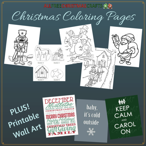 10 Christmas Coloring Pages + Printable Wall Art