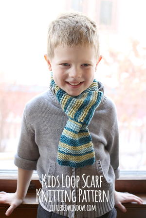 Colorful Children's Winter Knitted Scarves Rainbow Color Boy Girls Warm Scarves 