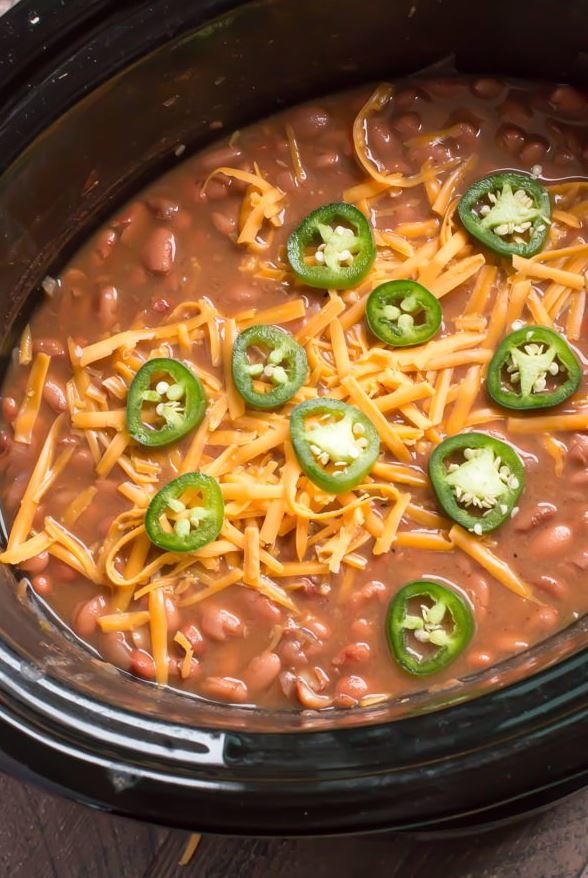 Slow Cooker Spicy Pinto Beans | AllFreeSlowCookerRecipes.com