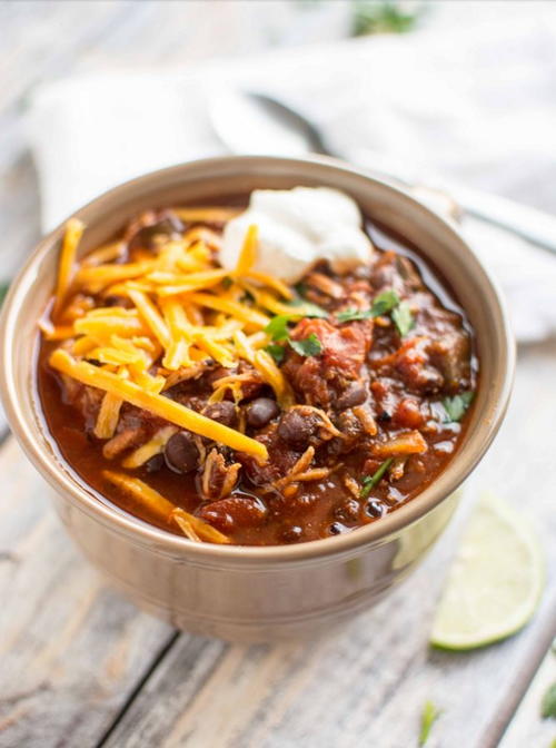Slow Cooker Chicken Chili with Ancho Pepper