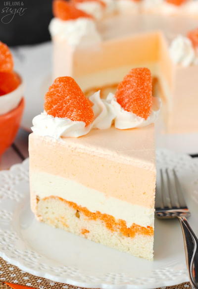 Frozen Orange Creamsicle Cake