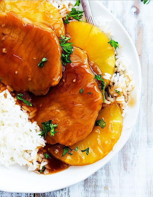 Hawaiian Sweet and Sour Pork Chops