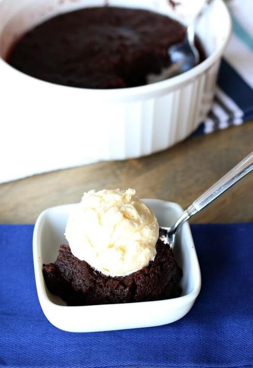 Slow Cooker Nutella Brownie Pudding