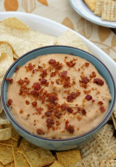 Slow Cooker Cheesy Bacon Bean Dip