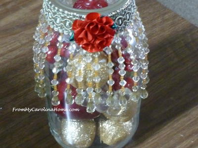 Beaded Mason Jar Crafts