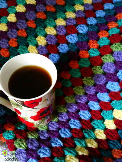 Lily's Garden Striped Granny Afghan