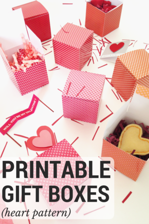 Heart-Patterned Printable Boxes | FaveCrafts.com