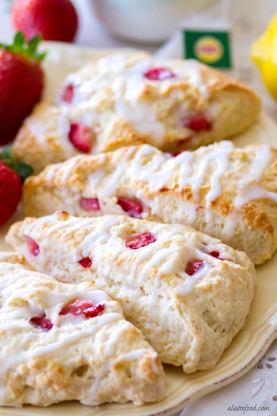 Strawberry Lemon Cream Scones Recipe