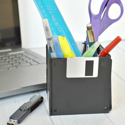 Floppy Disk Desk Organizer