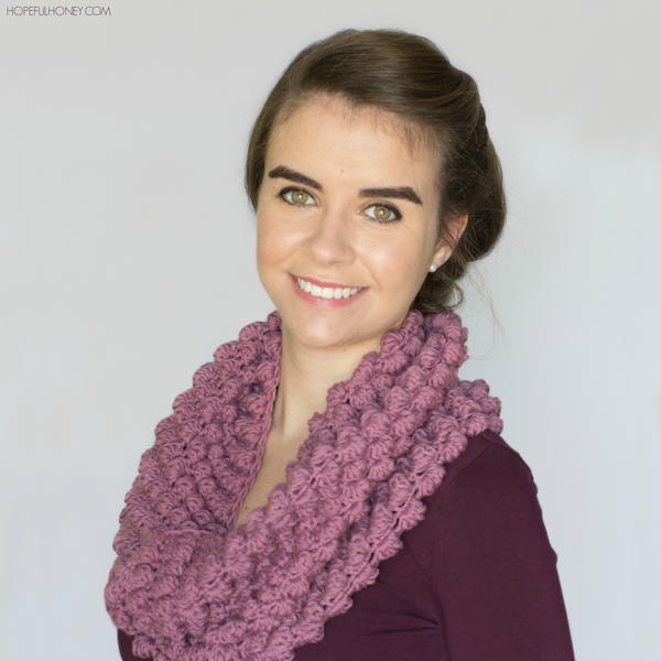 Mulberry Bobble Scarf