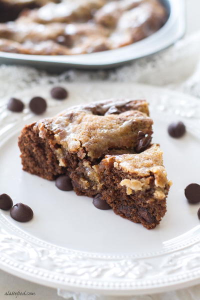 Dark Chocolate Toffee Coffee Cake 