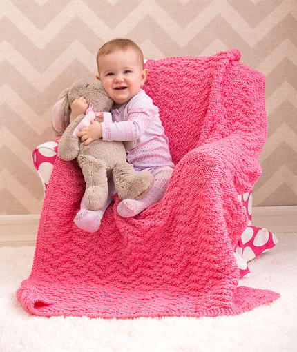 Watermelon Chevron Baby Blanket