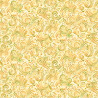 Feathers Fabric: Yellow