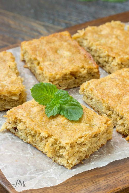 Peanut Butter Oatmeal Breakfast Blondies