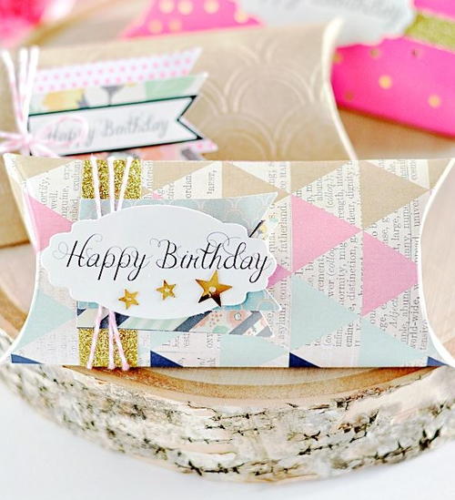 Birthday Tag Printables and DIY Pillow Box